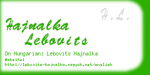 hajnalka lebovits business card